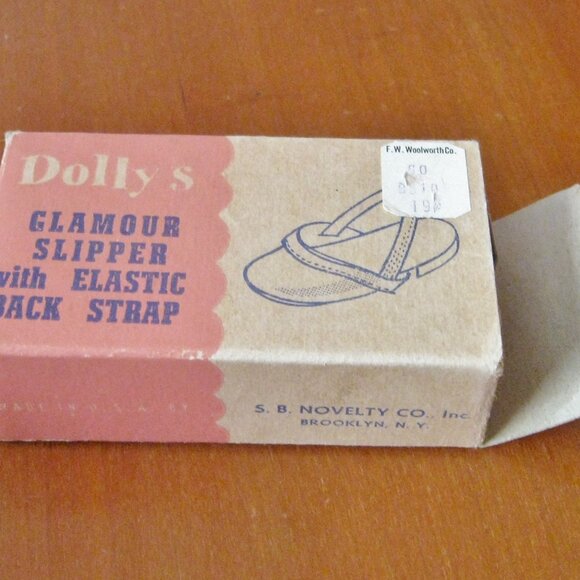 Dolly's Glamour Slippers w Original Box Light Blue Finest Doll Shoes Accessory - Picture 11 of 12